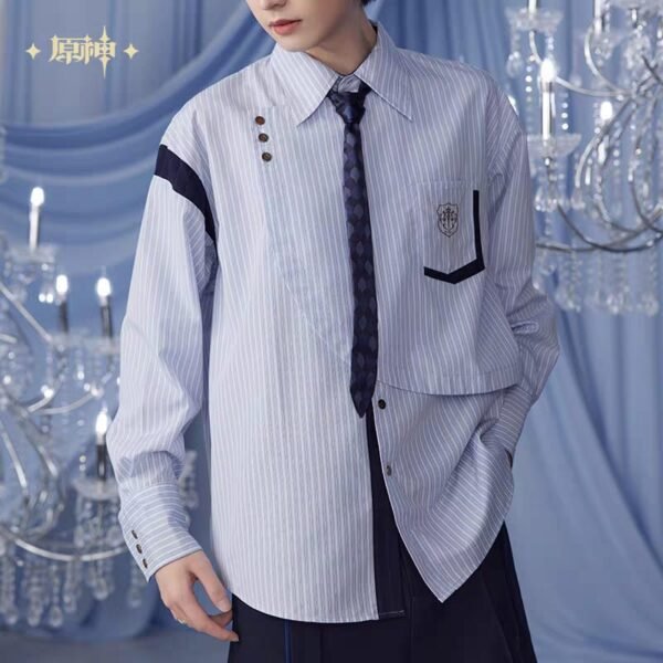 Furina Theme Apparel: Striped Casual Shirt