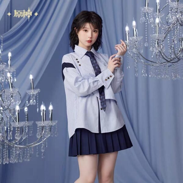 Furina Theme Apparel: Striped Casual Shirt - Image 2