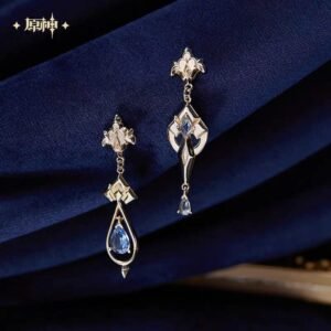 Furina Theme Apparel: Asymmetrical Earrings 925 Silver