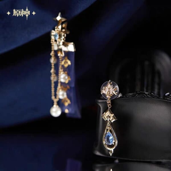 Furina Theme Apparel: Ribbon Bead Earrings - Image 3