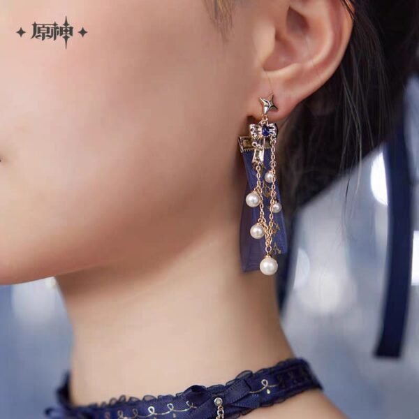 Furina Theme Apparel: Ribbon Bead Earrings - Image 4