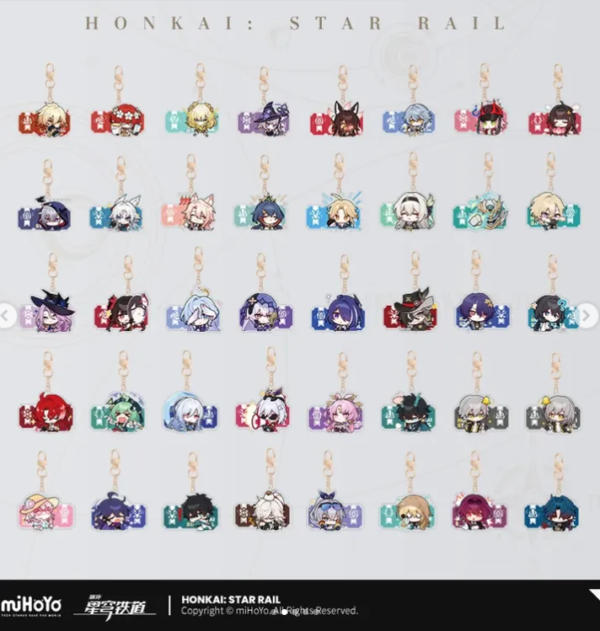 HSR Pom-Pom Gallery Series: Q Version Acrylic Keychain - Image 2
