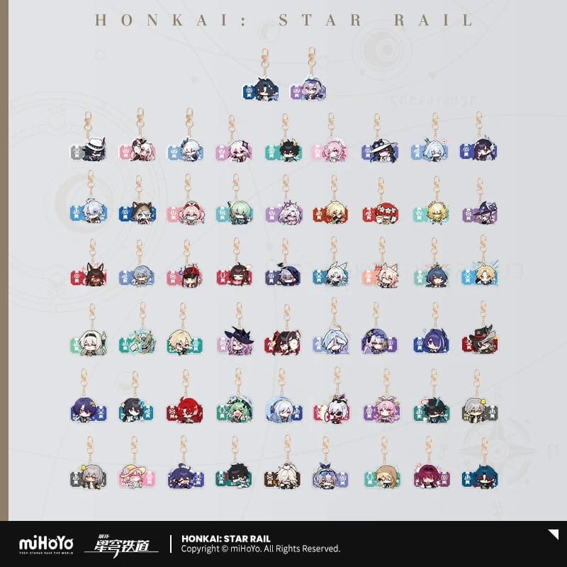 HSR Pom-Pom Gallery Series: Q Version Acrylic Keychain - Image 2