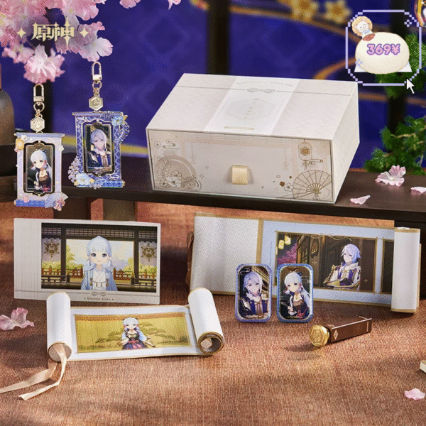 [LIMITED] Kamisato Siblings Giftbox: "Tsubaki in Thawing Snow"