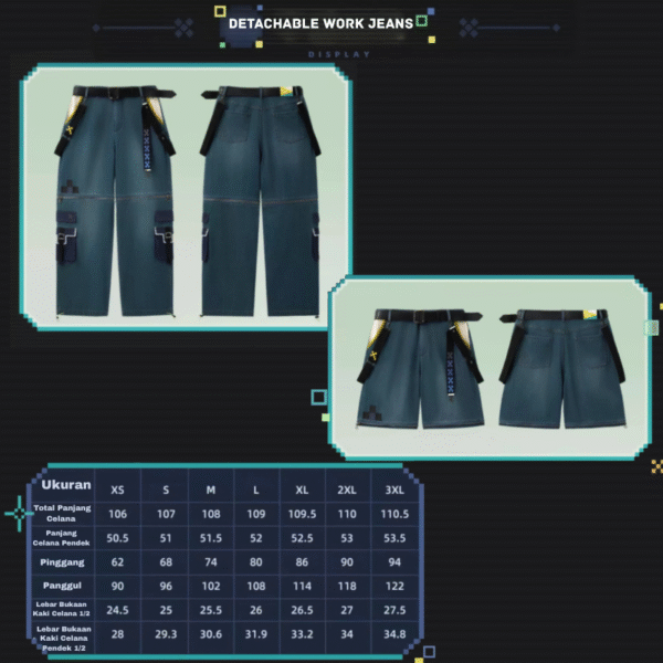 Kinich Theme Apparel: Detachable Cargo Jeans - Image 3