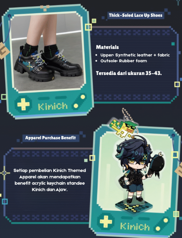 Kinich Theme Apparel: Thick-Soled Lace Up Shoes - Image 2