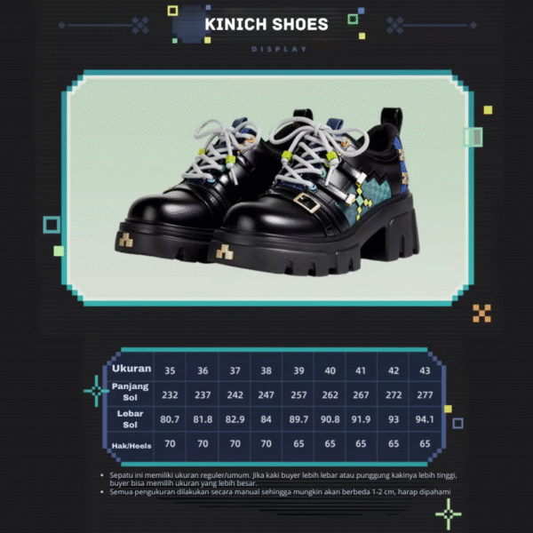 Kinich Theme Apparel: Thick-Soled Lace Up Shoes - Image 3
