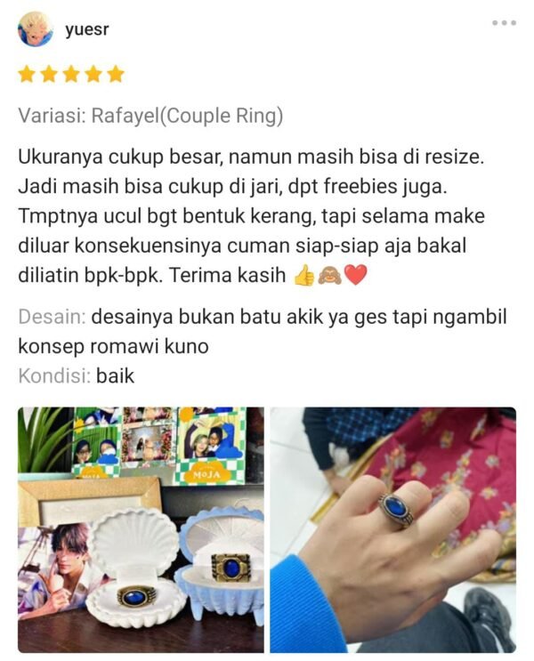 [Freebrand] Ring/Cincin Love and Deepspace Zayne Xavier Rafayel - Image 12