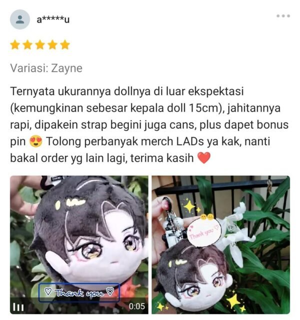 Mini Doll Keychain Love and Deepspace Zayne Rafayel Xavier - Image 7