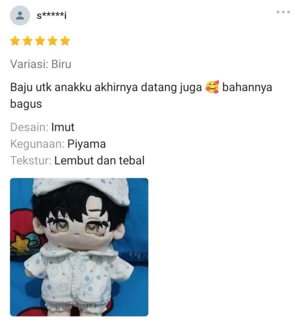 Baju Tidur Doll 20cm - Image 6