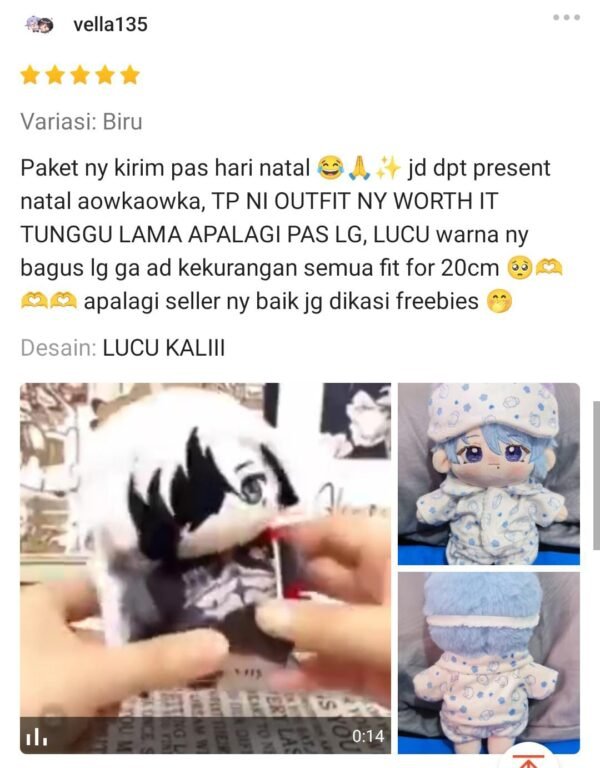 Baju Tidur Doll 20cm - Image 8