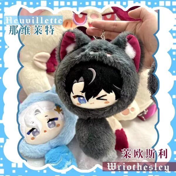 Mini Doll Keychain Head Neuvillette and Wriothesley Genshin Impact - Image 5