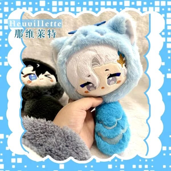 Mini Doll Keychain Head Neuvillette and Wriothesley Genshin Impact - Image 6