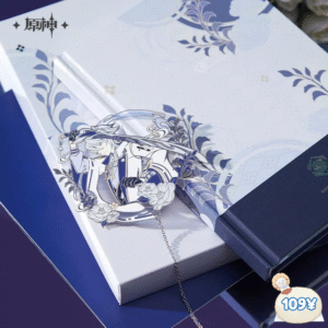 Genshin Impact Kamisato Ayato Themed Apparel: Notebook + Metal Bookmark