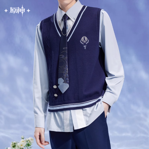 Genshin Impact Kamisato Ayato Themed Apparel: Knitted Vest - Image 5