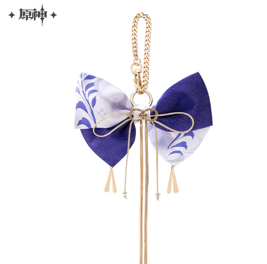 Genshin Impact Kamisato Ayato Themed Apparel: Bow Hair Pendant - Image 3