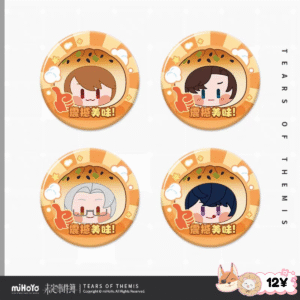 Tears of Themis Great Pan-Fried Buns Series: Tinplate Badge Q Version