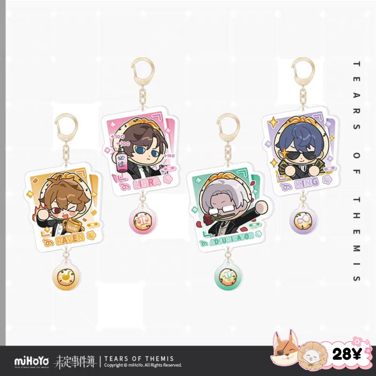 Tears of Themis Great Pan-Fried Buns Series: Q Version Acrylic Keychain