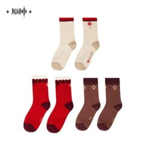 Genshin Impact Klee Theme Apparel Series: Mid-Calf Socks Set 3 Pairs