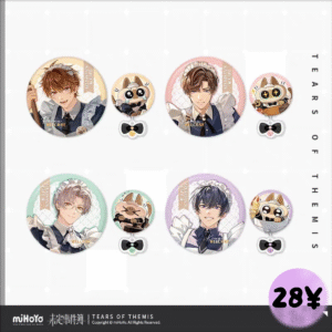 [LIMITED] Tears of Themis "Love at Azukisan's Cafe" Series: Tinplate Badge Set