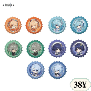 Genshin Impact Resplendent Feast Vol.2 Series: Bottle Cap Magnetic Badge Set