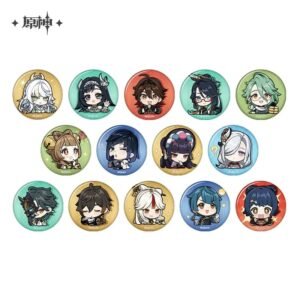 Genshin Impact Liyue Theme Series: Q-Ver Emoticon Badge 75mm