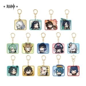 Genshin Impact Liyue Theme Series: Q-Ver Emoticon Acrylic Keychain