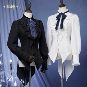 Genshin Impact Furina Theme Impression Series: Long-Sleeved Fitted Shirt(+Upgraded Fabric)