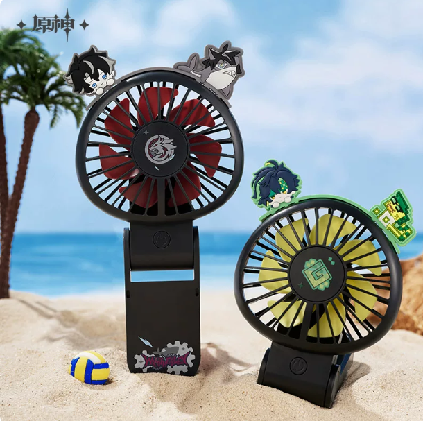 Genshin Impact Midsummer Party Series: Portable Handheld Fan with Three-Speed Adjustment - Image 2