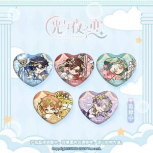 [LIMITED STOCK] Light and Night Heart-Shaped Badge Q Version