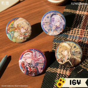 [SINGLE BOX] Wuthering Waves x FUN4YEAH "Tidal Letter" Series: Double Flash Tinplate Badge