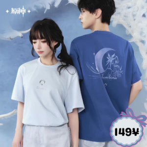 Genshin Impact Columbina Themed Impression Apparel: Casual Short Sleeve T-Shirt