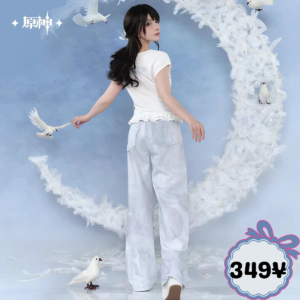 Genshin Impact Columbina Themed Impression Apparel: Printed Casual Trousers