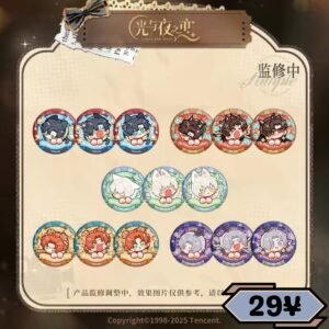 [LIMITED RERUN] Light and Night Movie & Love Series: Q Version Mini Badge Sets